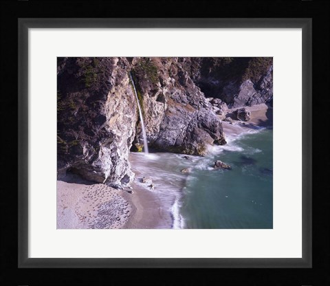 Framed Waterfall Beach 2 Print