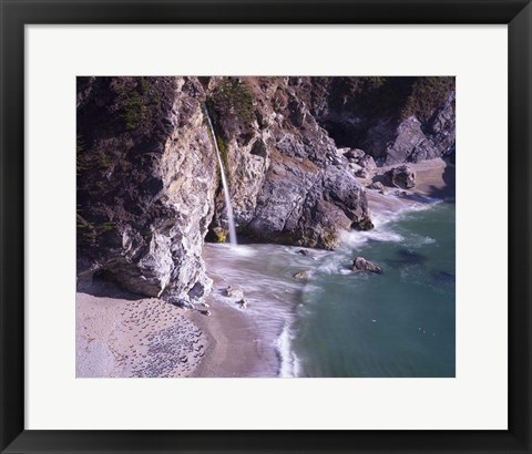 Framed Waterfall Beach 2 Print