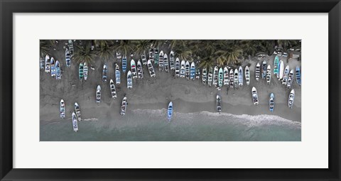 Framed Fumarolas Boats Print
