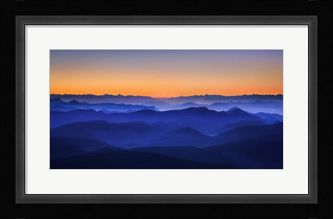 Framed Misty Mountains Print
