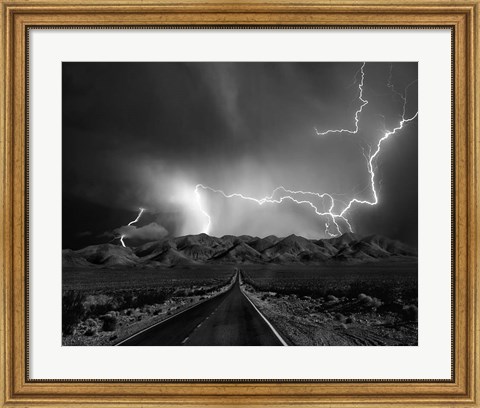 Framed On the Road With the Thunder Gods Print