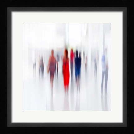 Framed Women In Red Print