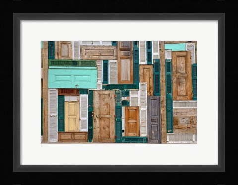 Framed Doors Print