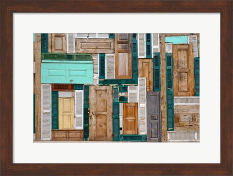 Framed Doors Print