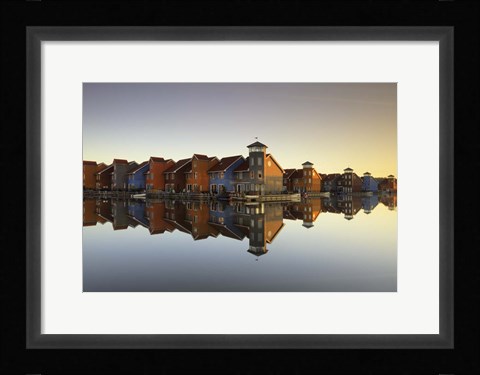 Framed Colourful Village Print