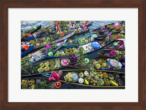 Framed Banjarmasin Floating Market Print