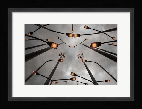 Framed Lights Print