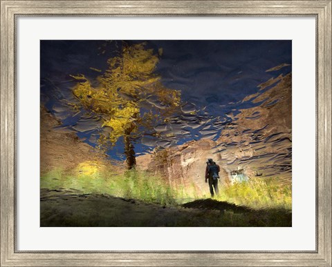 Framed Man In Nature - Autumn Print
