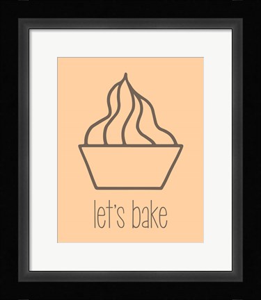 Framed Let's Bake - Dessert V Creme Print