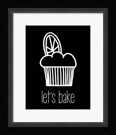 Framed Let's Bake - Dessert IV Black Print
