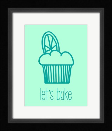 Framed Let's Bake - Dessert IV Lime Print