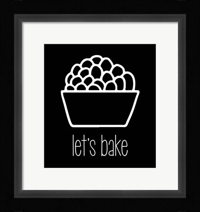 Framed Let's Bake - Dessert II Black Print