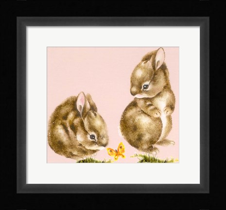 Framed Bunnies Print