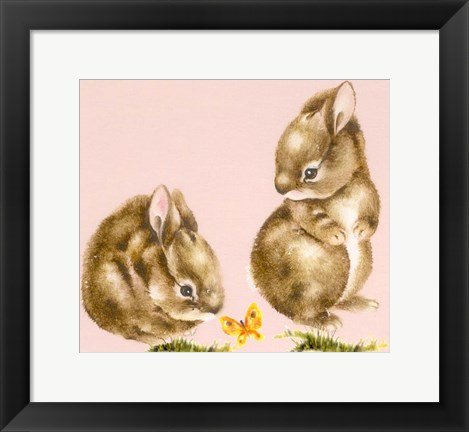 Framed Bunnies Print