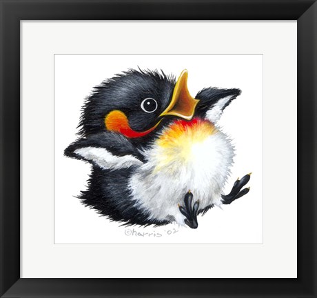 Framed Let It Snow - Penguin Print