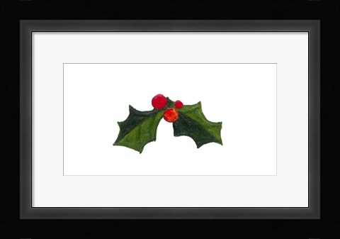 Framed Let It Snow - Holly Berries Print