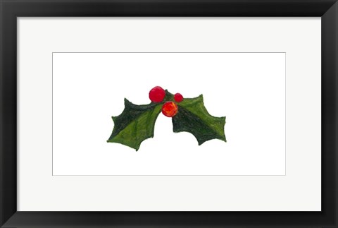 Framed Let It Snow - Holly Berries Print