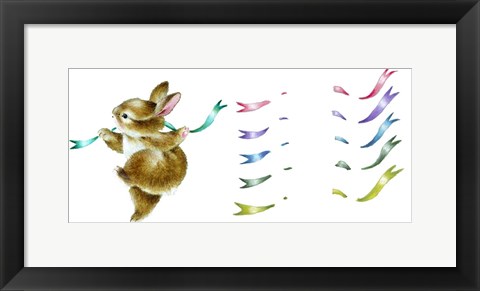 Framed Spring Fling - Dancing Bunny Print