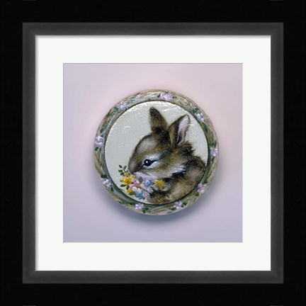 Framed Bunny Circle II Print