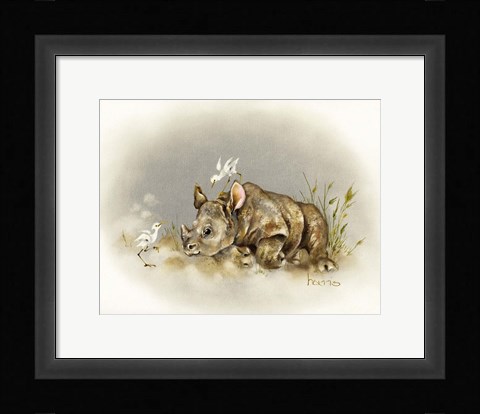 Framed Rhino Baby Print