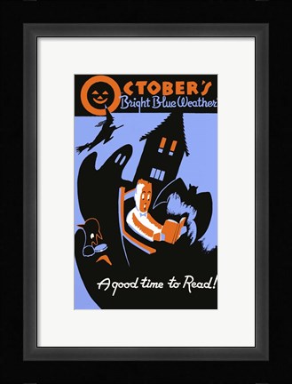 Framed October's Bright Blue Weather Print