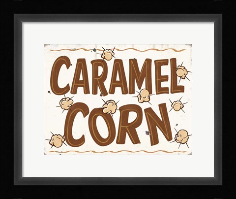 Framed Caramel Corn Distressed Print