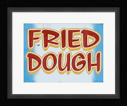 Framed Fried Dough Distressed Print