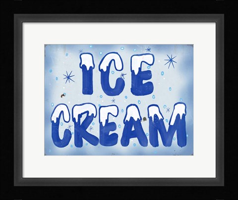 Framed Ice Cream Distressed Print
