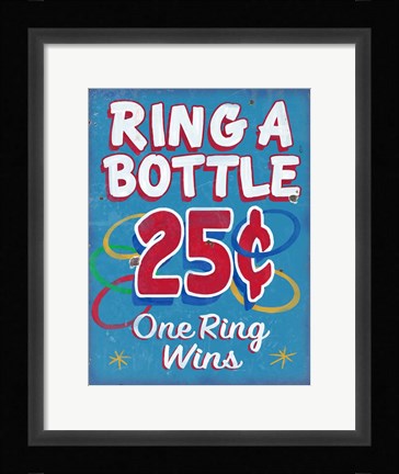 Framed Ring Toss Distressed Print