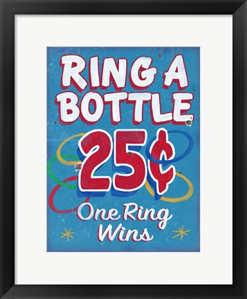 Framed Ring Toss Distressed Print