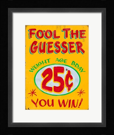 Framed Fool The Guesser Distressed Print