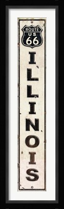 Framed Route 66 IL Print