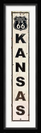 Framed Route 66 KS Print