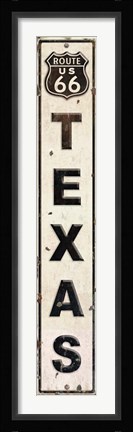 Framed Route 66 TX Print