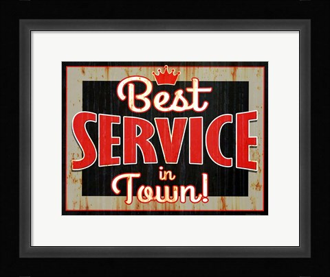 Framed Best Service Print