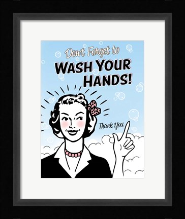 Framed Washhands Print