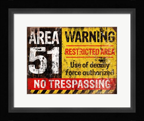 Framed Area 51 Horiz Print