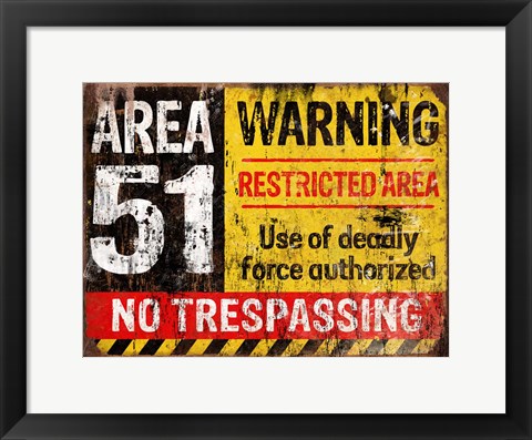 Framed Area 51 Horiz Print