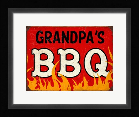 Framed BBQ Grandpas Print
