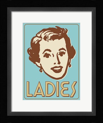 Framed Ladies Turquoise Print