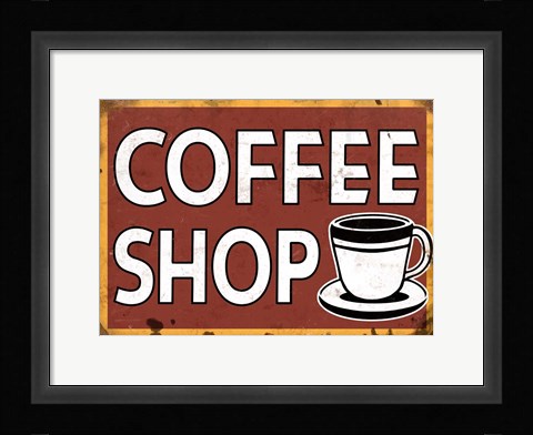 Framed Coffee Shop Print
