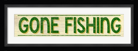Framed Gone Fishing Print