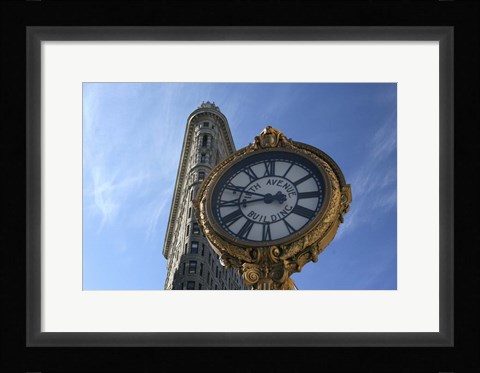 Framed Flatiron and Clock Print