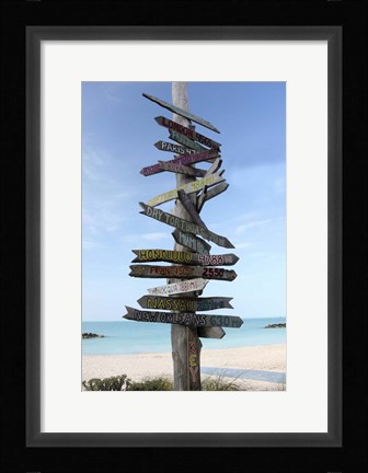 Framed Key West Sign Print