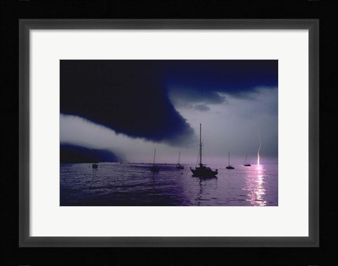 Framed Storm Over Hook Mountain Print