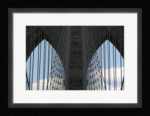 Framed Brooklyn Bridge Cables Print