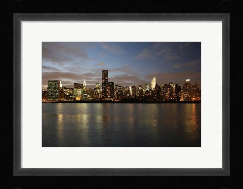 Framed Manhattan From East River Print