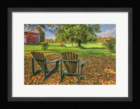 Framed Barnyard Chairs Print