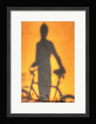 Framed Biker Shadow Print