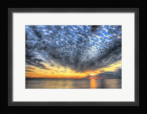 Framed Blue Sunset Print